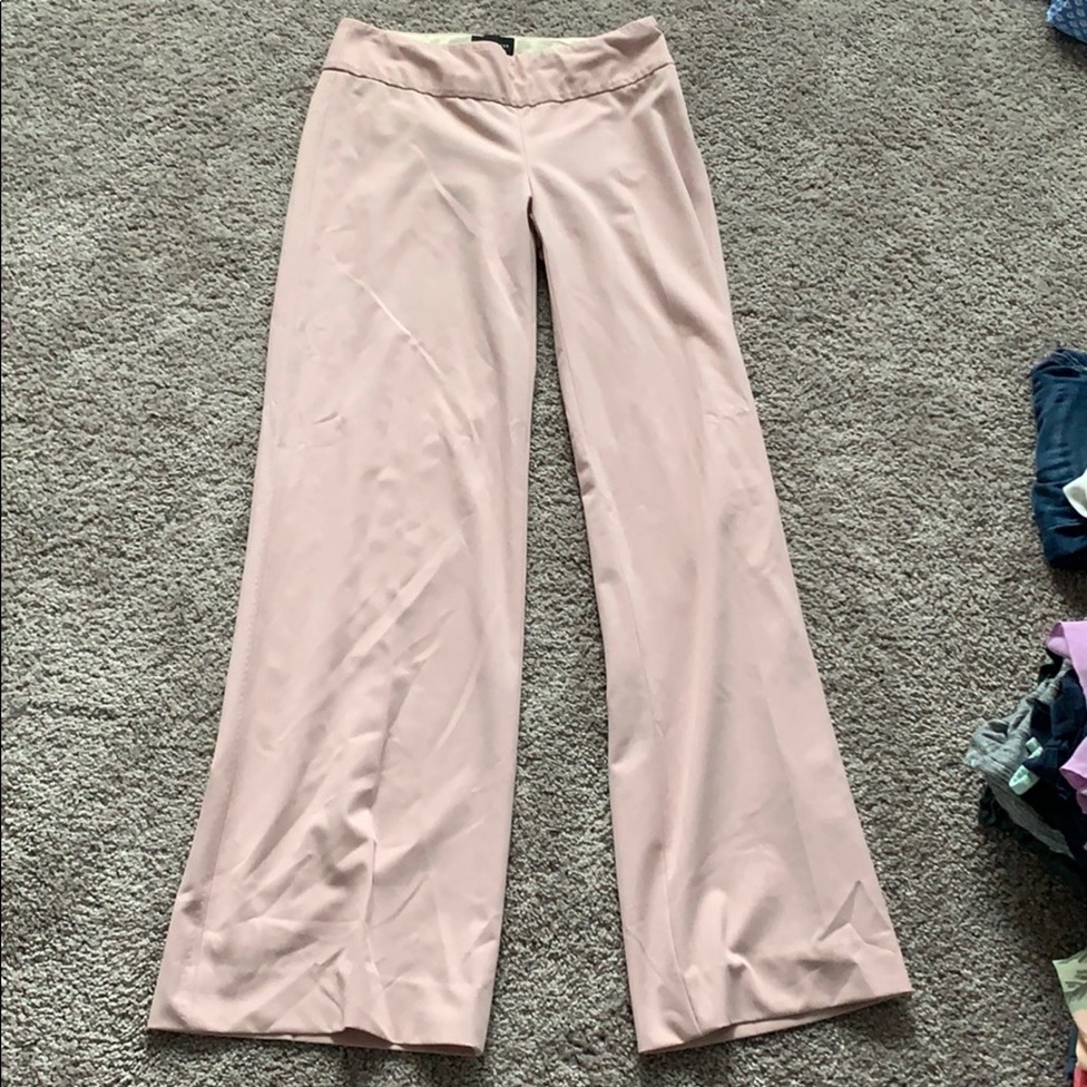 Blush colored trouser pants